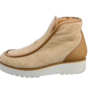 Gabriela Hearst Suede Leather Trim Embellishment Lace-Up Boots Women's Size: 9.5